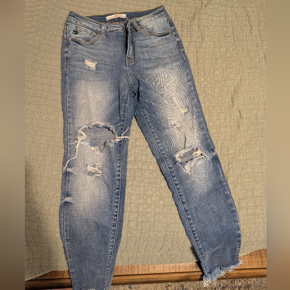 KanCan Light Blue Distressed Skinny Jeans
